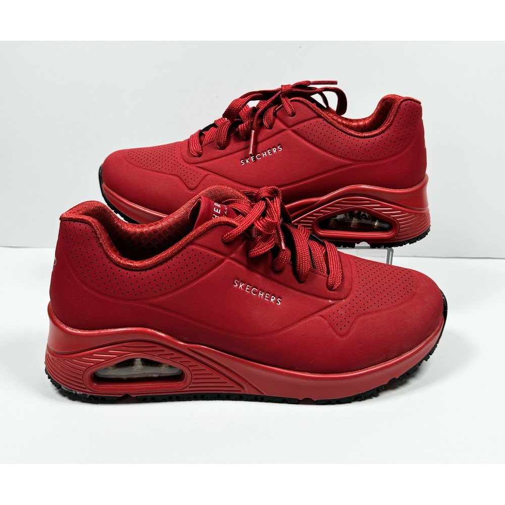 Skechers Work Slip Resistant Red Shoes 108021 Womens 6.5 Sneaker